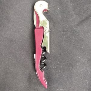 Elegant Wine Opener with Corkscrew - Burgundy